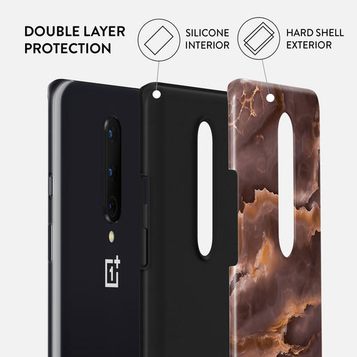 Fire Wood - Brown Marble OnePlus 8 Case 2
