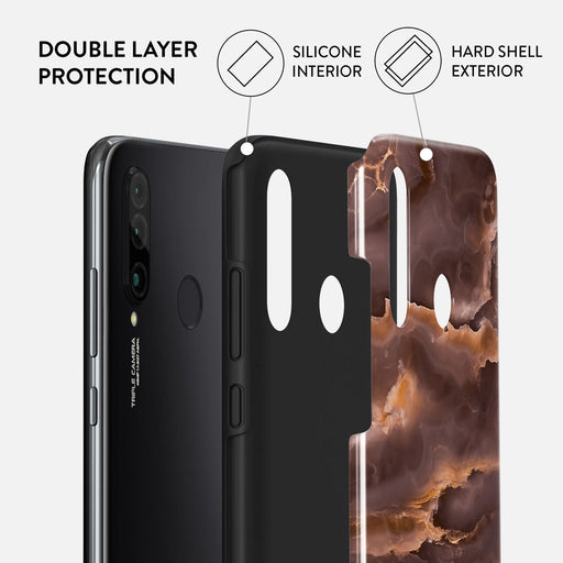 Fire Wood - Brown Marble Huawei P30 Lite Case 6