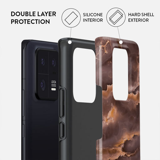 Fire Wood - Brown Marble Xiaomi 13 Pro Case 2