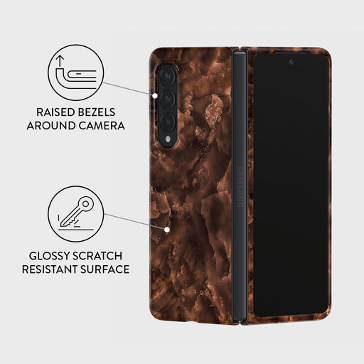 Toasted Chestnut - Brown Samsung Galaxy Z Fold 3 Case 3