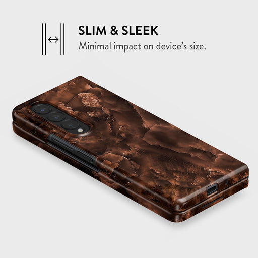 Toasted Chestnut - Brown Samsung Galaxy Z Fold 3 Case 4