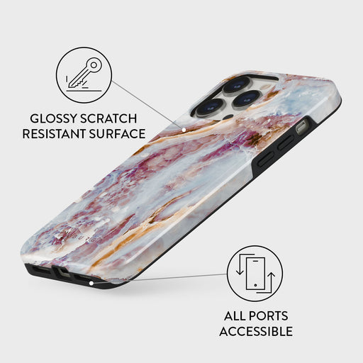 Frozen Leaves - Cute Marble iPhone 13 Pro Max Case 7