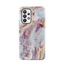 Frozen Leaves - Cute Marble Samsung Galaxy A73 Case 1
