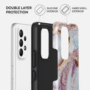 Frozen Leaves - Cute Marble Samsung Galaxy A73 Case 2