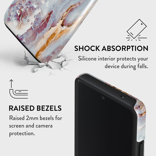 Frozen Leaves - Cute Marble Samsung Galaxy A73 Case 4