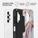 Frozen Leaves - Cute Marble Samsung Galaxy A13 4G Case 2