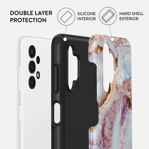 Frozen Leaves - Cute Marble Samsung Galaxy A13 4G Case 2