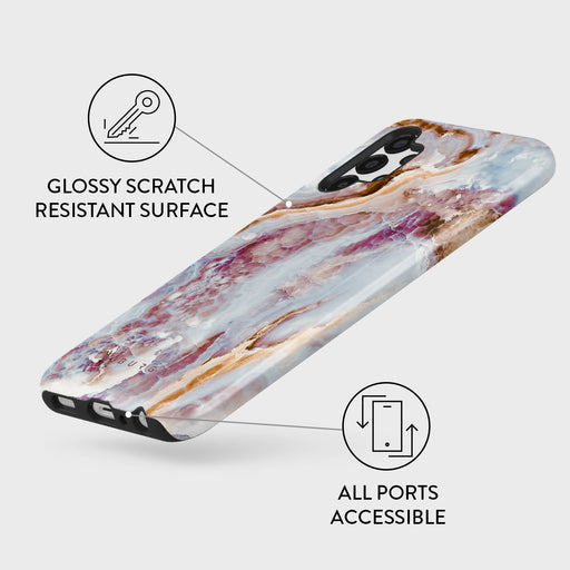 Frozen Leaves - Cute Marble Samsung Galaxy A13 4G Case 3