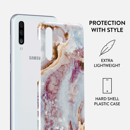 Frozen Leaves - Cute Marble Samsung Galaxy A50 Case 2
