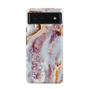 Frozen Leaves - Cute Marble Google Pixel 6a Case 1
