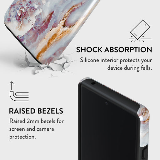 Frozen Leaves - Cute Marble Google Pixel 6a Case 4