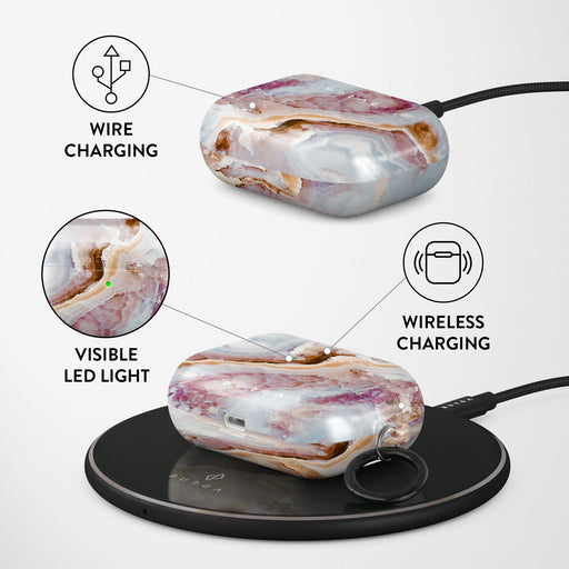 Frozen Leaves - Cute Marble AirPods Pro Case 3