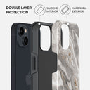 Snowstorm - Grey Marble iPhone 14 Case 6