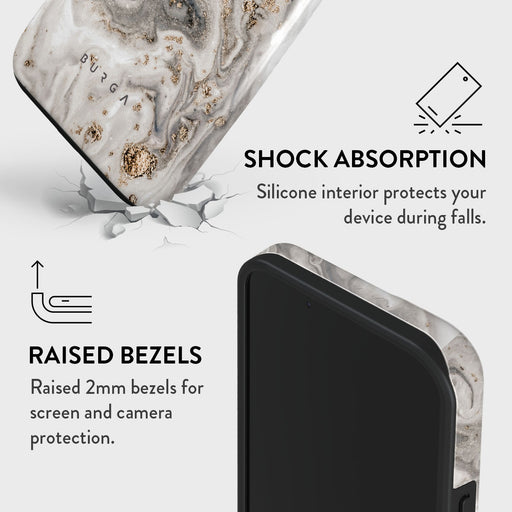 Snowstorm - Grey Marble iPhone 14 Case 8