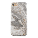Snowstorm - Grey Marble iPhone SE (2020) Case 1