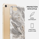 Snowstorm - Grey Marble iPhone SE (2020) Case 2