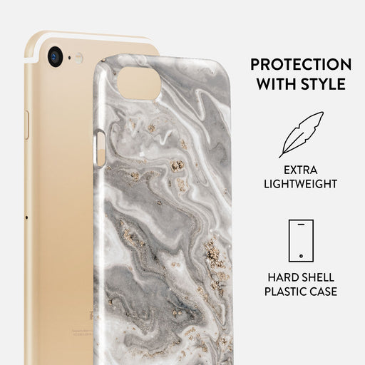 Snowstorm - Grey Marble iPhone SE (2020) Case 2