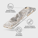 Snowstorm - Grey Marble iPhone SE (2020) Case 3