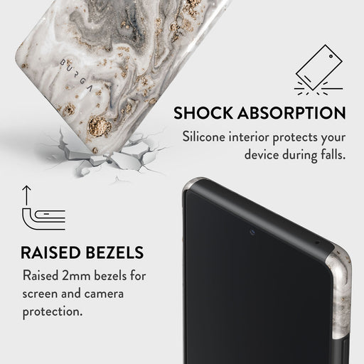 Snowstorm - Grey Marble Samsung Galaxy A72 4G / 5G Case 8