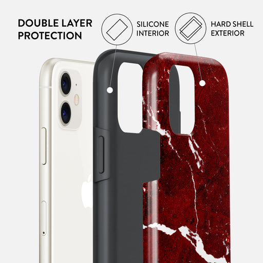 Iconic Red Ruby - Marble iPhone 11 Case 6