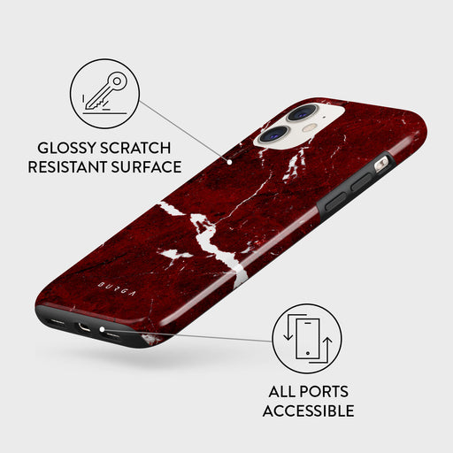 Iconic Red Ruby - Marble iPhone 11 Case 7