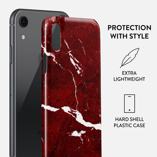 Iconic Red Ruby - Marble iPhone XR Case 2