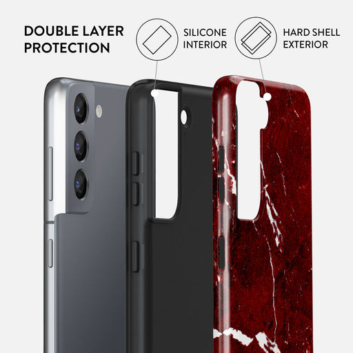 Iconic Red Ruby - Marble Samsung Galaxy S21 Case 6