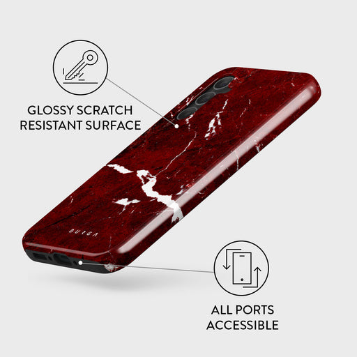Iconic Red Ruby - Marble Samsung Galaxy A34 Case 3
