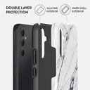 Satin White - Marble Samsung Galaxy A34 Case 2