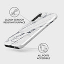 Satin White - Marble Samsung Galaxy A34 Case 3