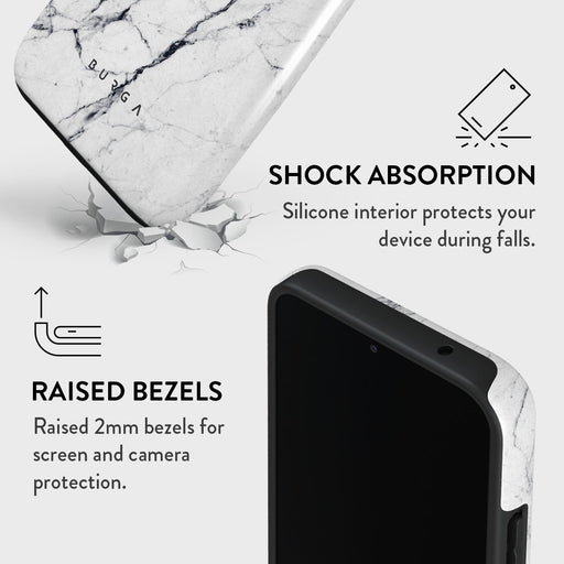 Satin White - Marble Samsung Galaxy A34 Case 4