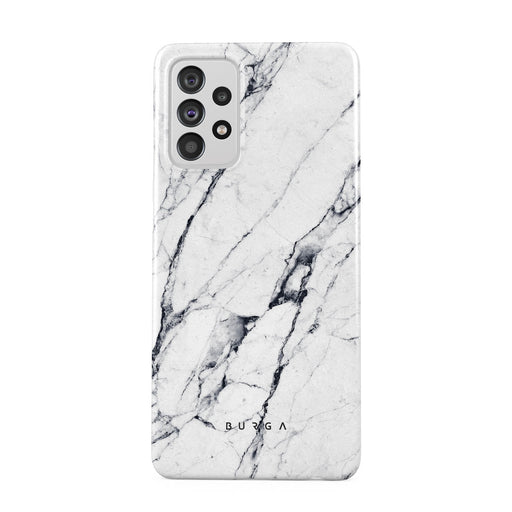 Satin White - Marble Samsung Galaxy A72 4G / 5G Case 1