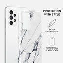 Satin White - Marble Samsung Galaxy A72 4G / 5G Case 2