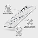 Satin White - Marble Samsung Galaxy A72 4G / 5G Case 3