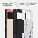 Satin White - Marble Google Pixel 6 Case 2