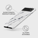 Satin White - Marble Google Pixel 6 Case 3