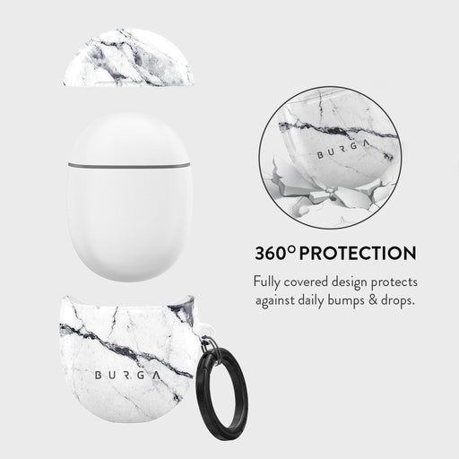 Satin White - Marble Google Pixel Buds 2 Case 2