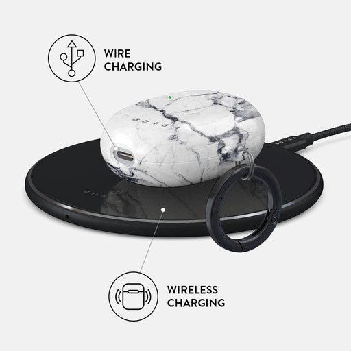 Satin White - Marble Google Pixel Buds 2 Case 3