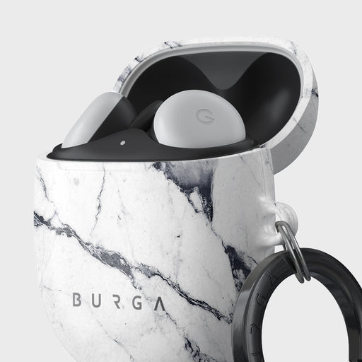 Satin White - Marble Google Pixel Buds 2 Case 5