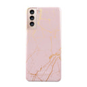 Peachy Gold - Pink Marble Samsung Galaxy S21 Plus Case 1