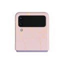 Peachy Gold - Pink Marble Samsung Galaxy Z Flip 4 Case 1