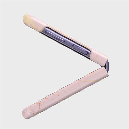 Peachy Gold - Pink Marble Samsung Galaxy Z Flip 4 Case 6
