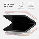 Peachy Gold - Pink Marble Samsung Galaxy Z Fold 3 Case 2