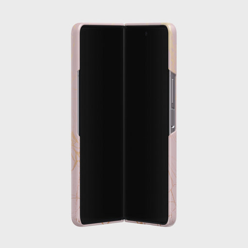 Peachy Gold - Pink Marble Samsung Galaxy Z Fold 3 Case 5