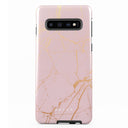 Peachy Gold - Pink Marble Samsung Galaxy S10 4G Case 5