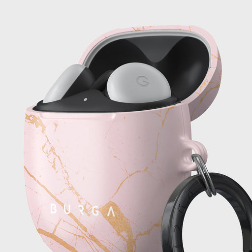 Peachy Gold - Pink Marble Google Pixel Buds 2 Case 5