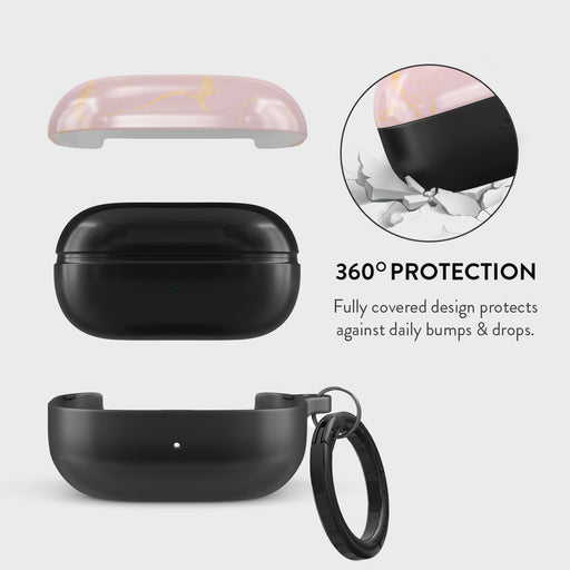 Peachy Gold - Pink Marble Samsung Galaxy Buds 2 Case 2