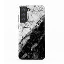 Fatal Contradiction - Black & White Marble Samsung Galaxy S21 FE Case 1