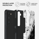 Fatal Contradiction - Black & White Marble Samsung Galaxy S21 FE Case 2