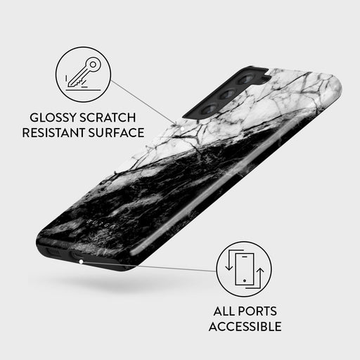 Fatal Contradiction - Black & White Marble Samsung Galaxy S21 FE Case 3